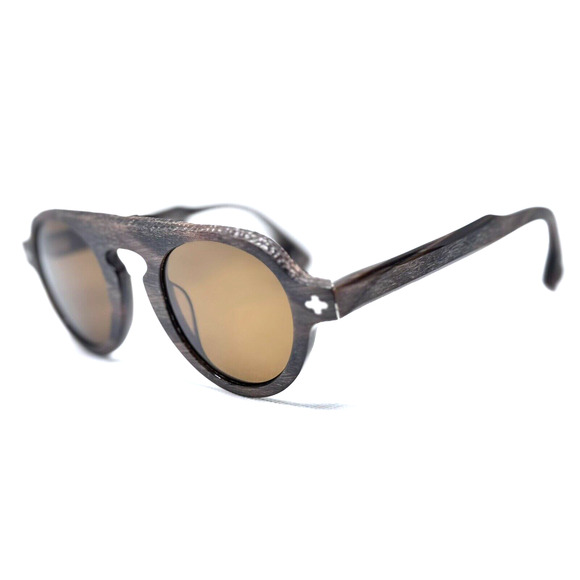 $635 BLAKE KUWAHARA MOCKER BROWN HORN SUN STERLING SILVER SUNGLASSES LIMITED! - Picture 3 of 11